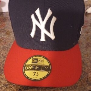 New Era Dark Blue and Red Baseball Cap